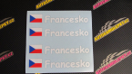 Samolepka Vlajka ČR se jménem