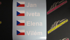 Samolepka Vlajka ČR se jménem
