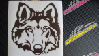 Samolepka Vlk 008 pravá  hlava