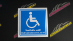 Samolepka Vozíčkář v autě 001 invalida