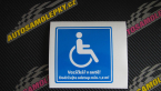 Samolepka Vozíčkář v autě 001 invalida