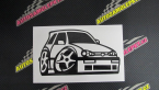 Samolepka VW Golf 3 karikatura pravá