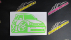 Samolepka VW Golf 3 karikatura pravá