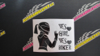 Samolepka Yes girl, yes biker motorkářka