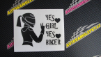 Samolepka Yes girl, yes biker motorkářka