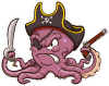 Barevná chobotnice 003 levá pirát