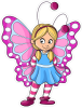 Barevná holčička 004 pravá motýlí víla