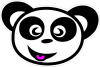 Barevná panda 004 pravá
