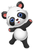 Barevná panda 006 levá