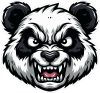 Barevná panda 011 rozzuřená