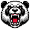 Barevná panda 012 rozzuřená