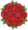 Barevná růže 002 kytice
