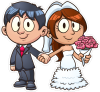 Barevná svatba 001 ženich a nevěsta