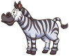 Barevná zebra 005 levá