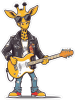 Barevná žirafa 006 pravá rockový kytarista