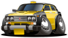 Barevné auto 035 levá karikatura taxi Lada Žiguli