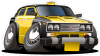 Barevné auto 035 pravá karikatura taxi Lada Žiguli