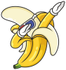 Barevný banán 001 levá tanec cool