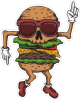 Barevný burger 001 pravá