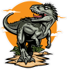 Barevný dinosaurus 005 pravá