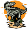Barevný dinosaurus 005 levá
