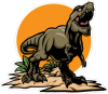 Barevný dinosaurus 006 pravá