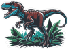 Barevný dinosaurus 014 levá Tyrannosaurus Rex
