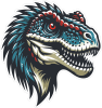 Barevný dinosaurus 015 pravá hlava T rex