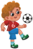 Barevný fotbalista kluk 001 pravá
