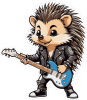 Barevný ježek 002 levá rockový kytarista