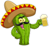 Barevný kaktus 005 pravá sombrero a pivo