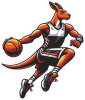 Barevný klokan 004 pravá basketbalista s míčem