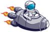 Barevný kosmonaut 001 pravá
