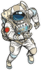 Barevný kosmonaut 003 pravá