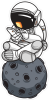 Barevný kosmonaut 006 levá zpráva z kosmu