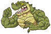 Barevný krokodýl 008 levá rozzuřený svalovec