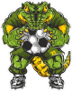 Barevný krokodýl 011 pravá fotbalista