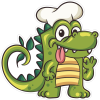 Barevný krokodýl 015 pravá mlsný kuchař