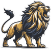 Barevný lev 015 pravá král zvířat