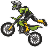 Barevný motokros 007 levá motorkář