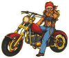 Barevný motorkář 008 levá Harley
