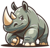 Barevný nosorožec 004 levá