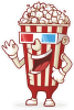 Barevný popcorn 001 levá 3D brýle do kina