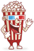 Barevný popcorn 001 pravá 3D brýle do kina