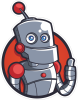 Barevný robot 001 pravá palec nahoru