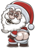 Barevný santa 002 levá polib mi