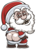 Barevný santa 002 pravá polib mi