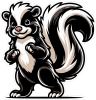 Barevný skunk 001 levá smraďoch