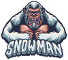 Barevný sněžný muž 002 nápis snowman