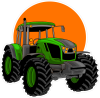 Barevný traktor 001 pravá